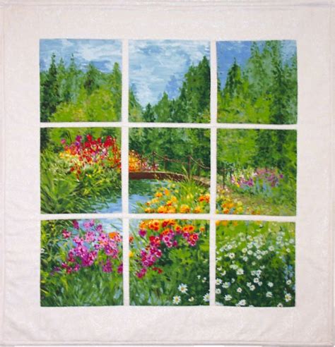 Window Landscape Quilt Pattern Qcd T105 Advanced Beginner Wall Hanging Landscape Quilts