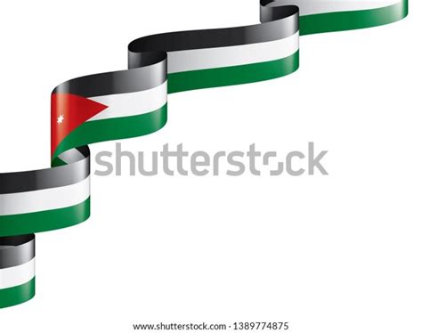 Jordan Flag Vector Illustration On White Stock Vector Royalty Free 1389774875 Shutterstock