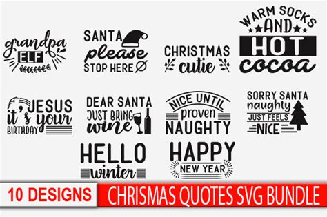 Christmas Quotes Svg Bundle Graphic by NK STUDIO · Creative Fabrica