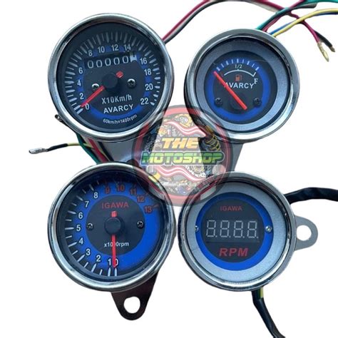 Jual Speedometer Speedo Meter Rpm Led Bulat Indikator Pengukur Rpm