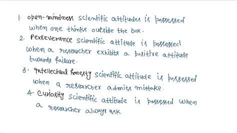 Solved Scientific Attitudes Example Situation 1 Curiosity 2 Open