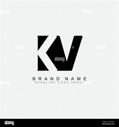 Letra Inicial Logotipo De KV Logotipo De Minimal Business Para Los