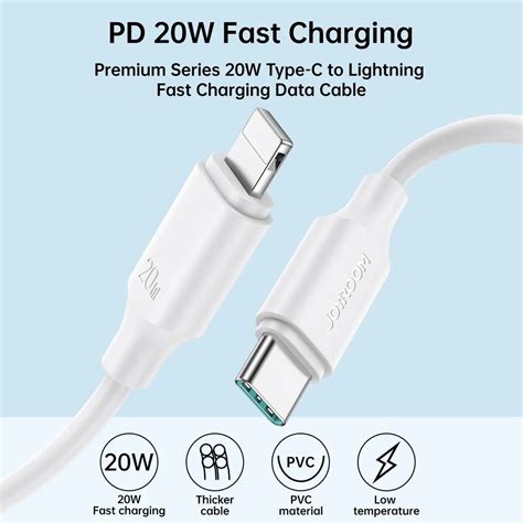 Joyroom USB C Til Lightning Ladekabel 20W 2M Svart Teknikkdeler No