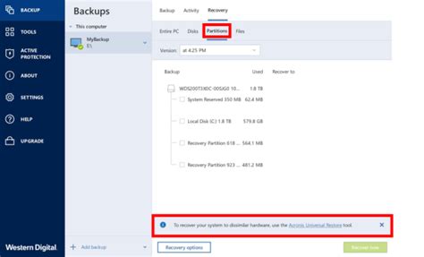 How To Restore An Image Backup With Acronis True Image For Western