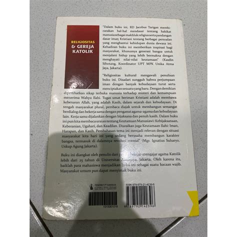 Jual Buku Agama Religiositas Gereja Katolik Rd Jacobus Tarigan