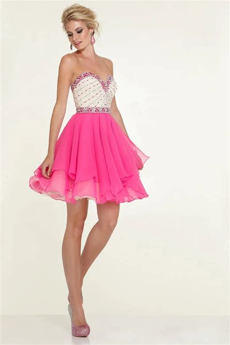 New Arrival Short Crystal Homecoming Dresses Sexy Mini Ball Gown Party Dress vestido 15 anos ...