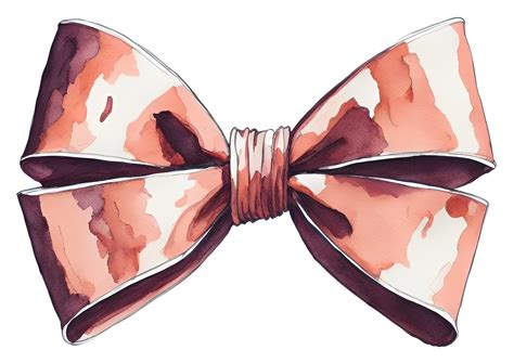 Watercolor Bow Illustration Ai Generative 26567235 Png