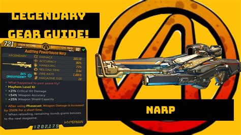 Borderlands 3 Narp Legendary Gear Guide YouTube