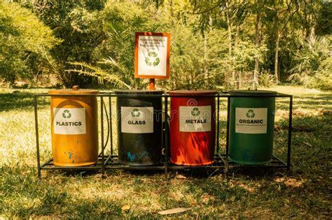 A Recycling Bins At Haller Park In Bamburi Mombasa Kenya Stock Image