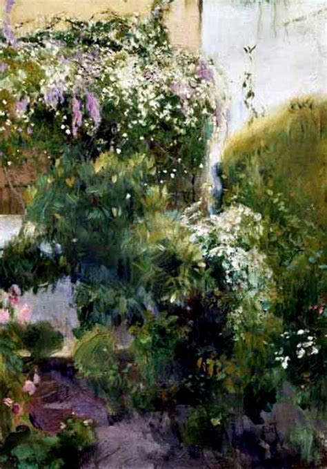 Jardín del Alcázar de Sevilla Joaquín Sorolla Garden painting Art