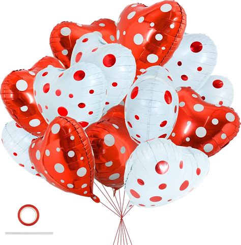 Amazon Toniful Pcs Inch Red And White Valentines Day