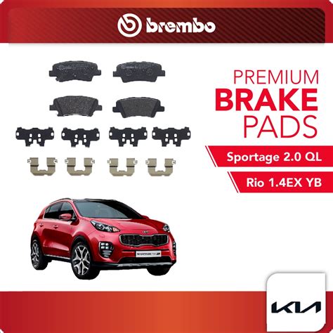 Brembo Rear Pads Set Compatible With Kia Rio Ex Yb