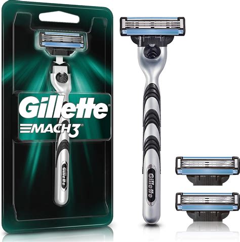 GILLETTE Mach3 Rastrillo Para Afeitar Reutilizable 1 Mango 3