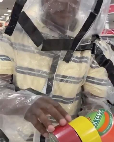 Shopper wears homemade coronavirus hazmat suit in Target – but forgets ...