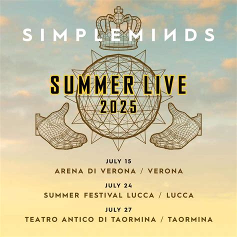 Simple Minds Will Play Italy In 2025 SIMPLEMINDS