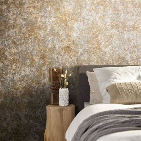 Strukturtapete Vliestapete Natural Opulence In Braun Wall Art De