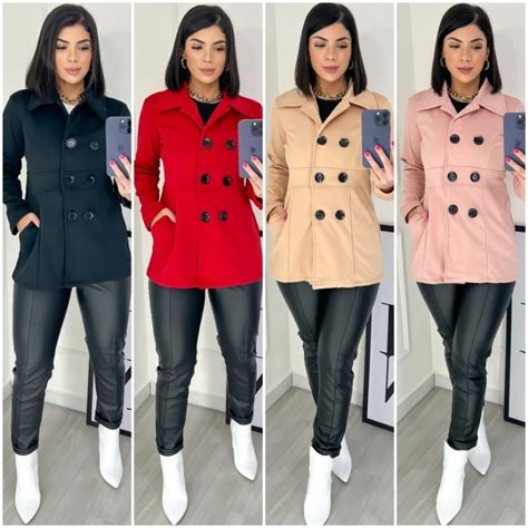 Casaco Femenino De Frio Inverno Moletom Poliester Do M Ao G3 Shopee