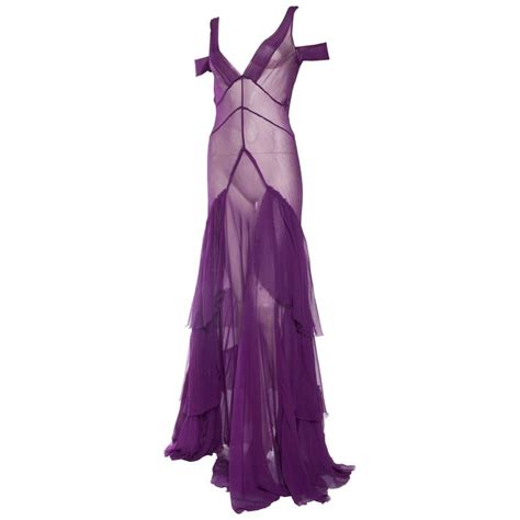 1930s Style Sheer Chiffon Gown At 1stdibs