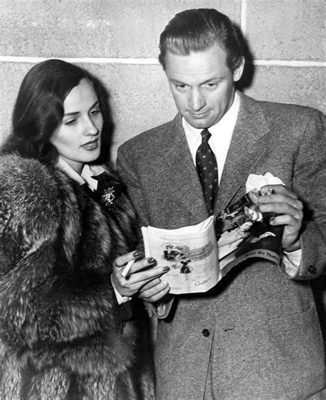 William Holden With Wife Brenda Marshall Attending A Stage Performance