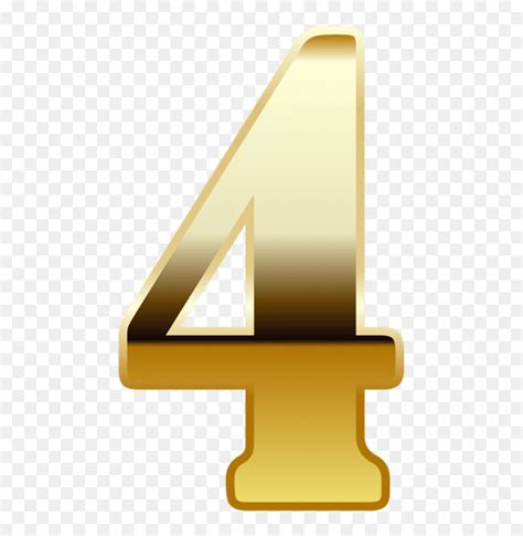 Free Png Download Gold Number Four Clipart Png Photo Number 4 Png