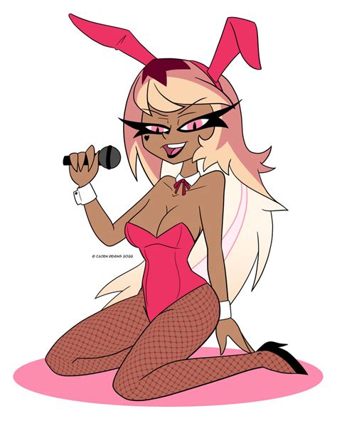 Rule 34 Blonde Hair Breasts Bunny Ears Cadenreigns Easter Helluva Boss Human Verosika Mayday