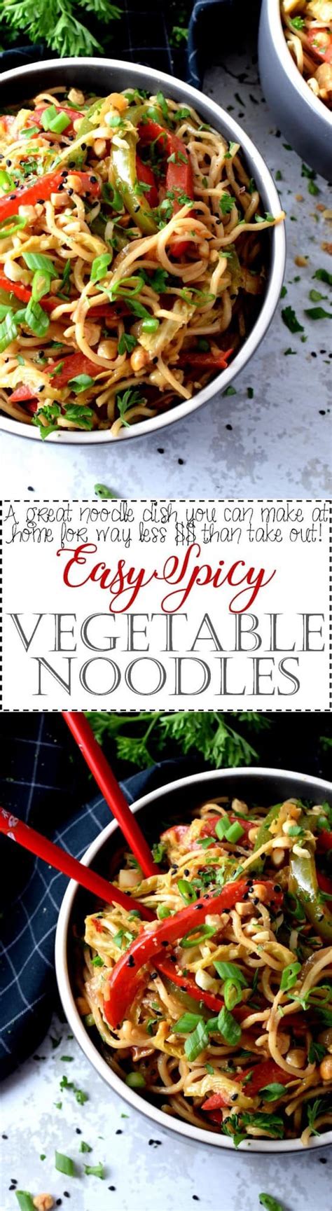 Easy Spicy Vegetable Noodles Lord Byrons Kitchen