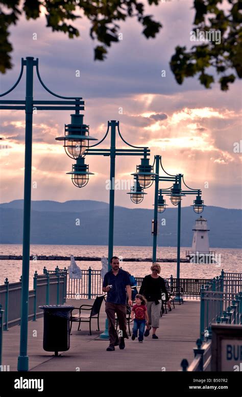 Burlington VT waterfront "Lake Champlain" Vermont Stock Photo - Alamy