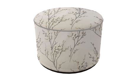 Laura Ashley Pussy Willow Dove Grey Indoor Pouffe Sophie Marie Home