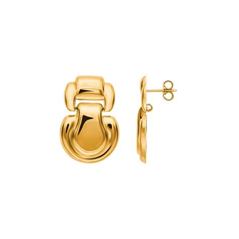 0174030 Boucle D Oreilles Pendantes Or Jaune 750 18 Ct