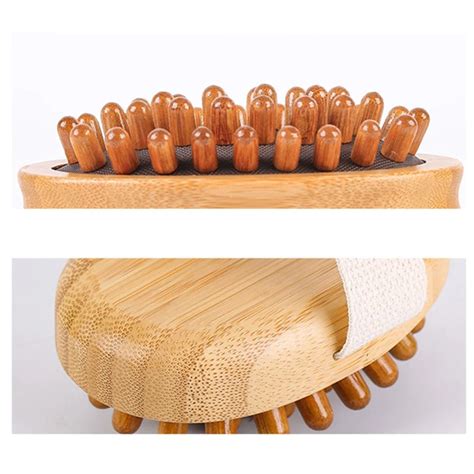 Bamboo Wooden Massager Body Brush Handheld Anti Cellulite Cleaning