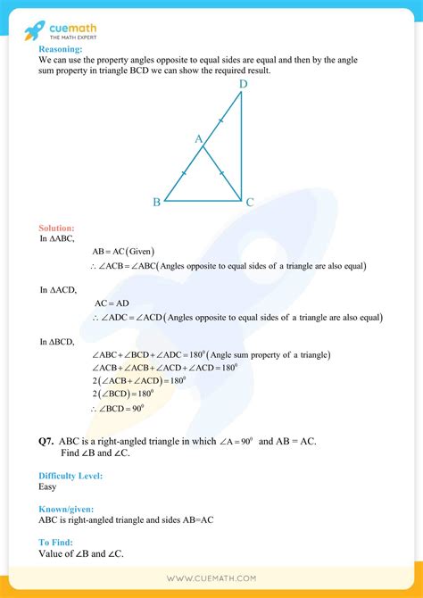 Ncert Solutions Class 9 Maths Chapter 7 Triangles Access Free Pdf