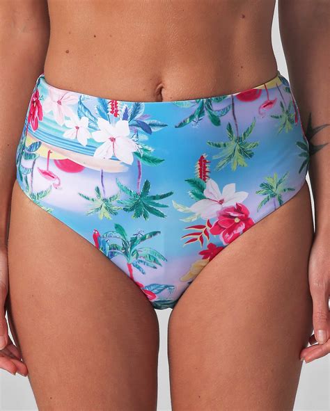 Riachuelo Biqu Ni Calcinha Hot Pant Floral Azul Dript By Riachuelo