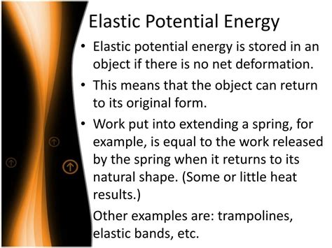 Definition Of Elastic Potential Energy