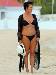 Kris Jenner Nude Body In Black Bikini Paparaco