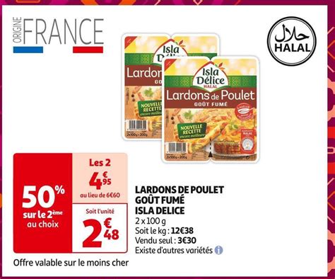 Promo Isla Delice Lardons De Poulet Go T Fum Chez Auchan Supermarch