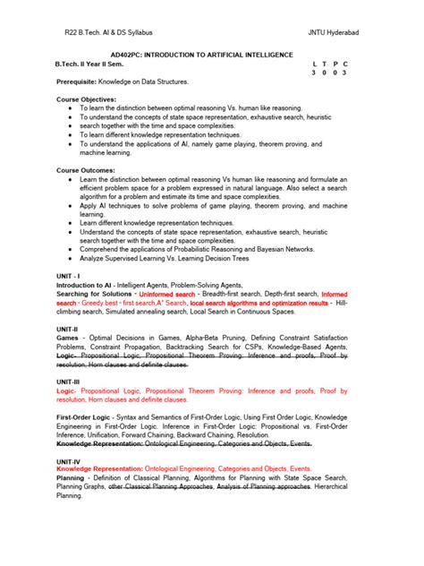 Iai Course Structure | PDF | Knowledge Representation And Reasoning ...