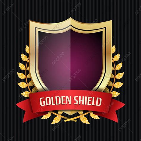 Golden Laurel Wreath Vector Design Images Golden Shield With Laurel