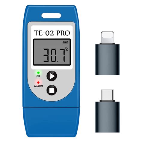 ThermElc TE 02Pro OTG Temperatur Datenlogger Lesen Senden Sie CSV Und