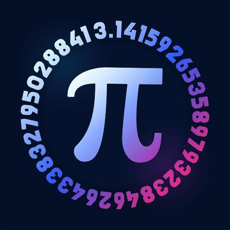 Premium Vector Digits And Pi Symbol Vector Mathematical Constant