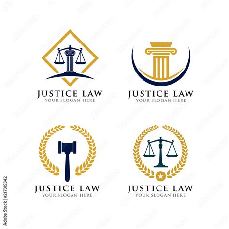 justice law logo design. law firm logo design. attorney logo Stock ...