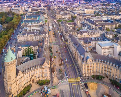 Aerial View Of The City Of Luxembourg Coldwell Banker Blue Matter