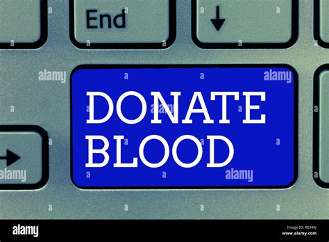 Handwriting Text Donate Blood Concept Meaning Refers To The Collection