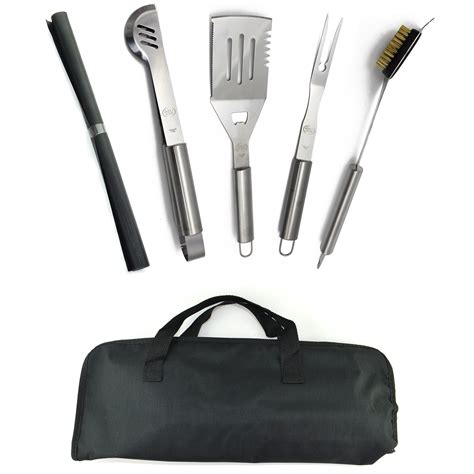 Bbq Tools Barbecue Grill Tool Set Kit 5 Pcs Stainless Steel With