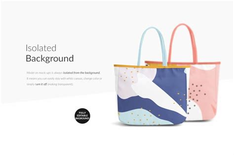 Waterproof Nylon Tote Bag Mock Ups MasterBundles