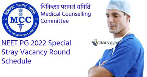 Neet Pg Special Stray Vacancy Round Schedule Announced Here S