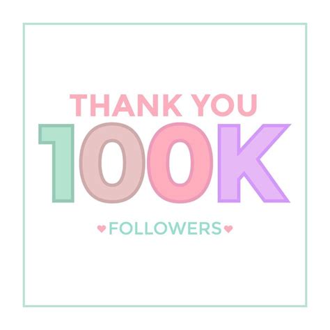 Premium Vector Thank You Banner For Social 100k Friends And Followers