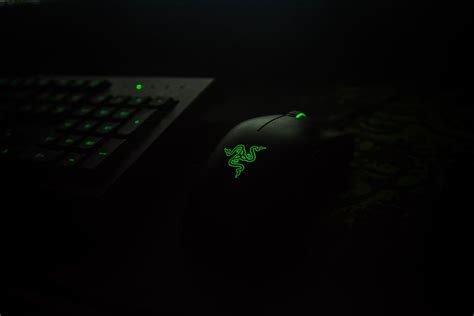 Hd Wallpaper Black And Green Razer Gaming Mouse Razer Inc Logo