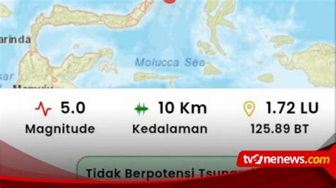 Gempa Hari Ini 26 Februari 2023 Bitung Sulut Diguncang Gempa Magnitudo 5 0