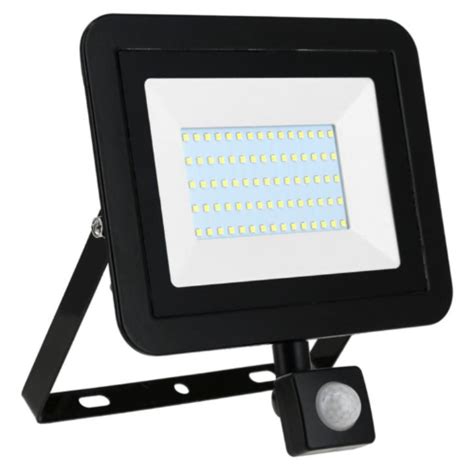 Reflector Led 50W Con Sensor De Movimiento IP 65 Luz Blanca