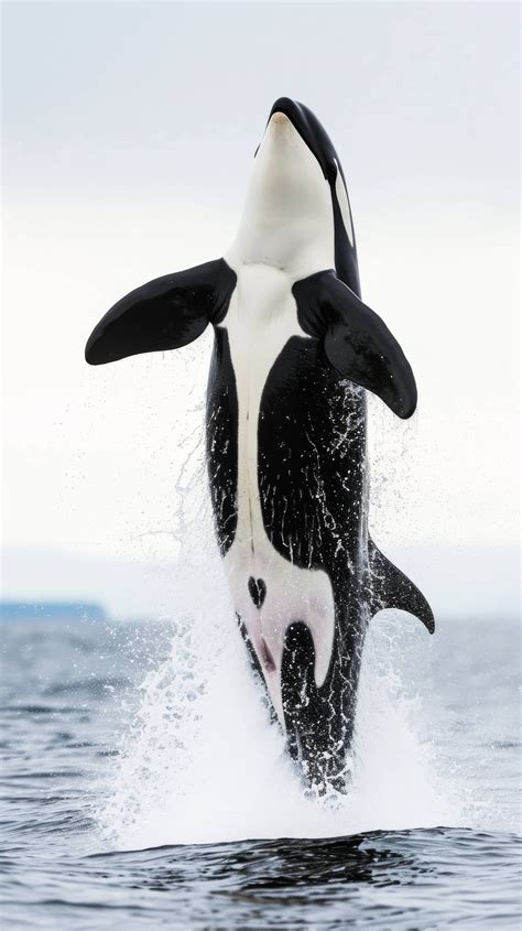 orca breaching, killer whale jumping, majestic orca leap, marine mammal ...